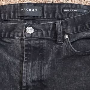 PACSUN MENS SKINNY JEANS BLACK 32x32 PACIFICA SUN WEAR